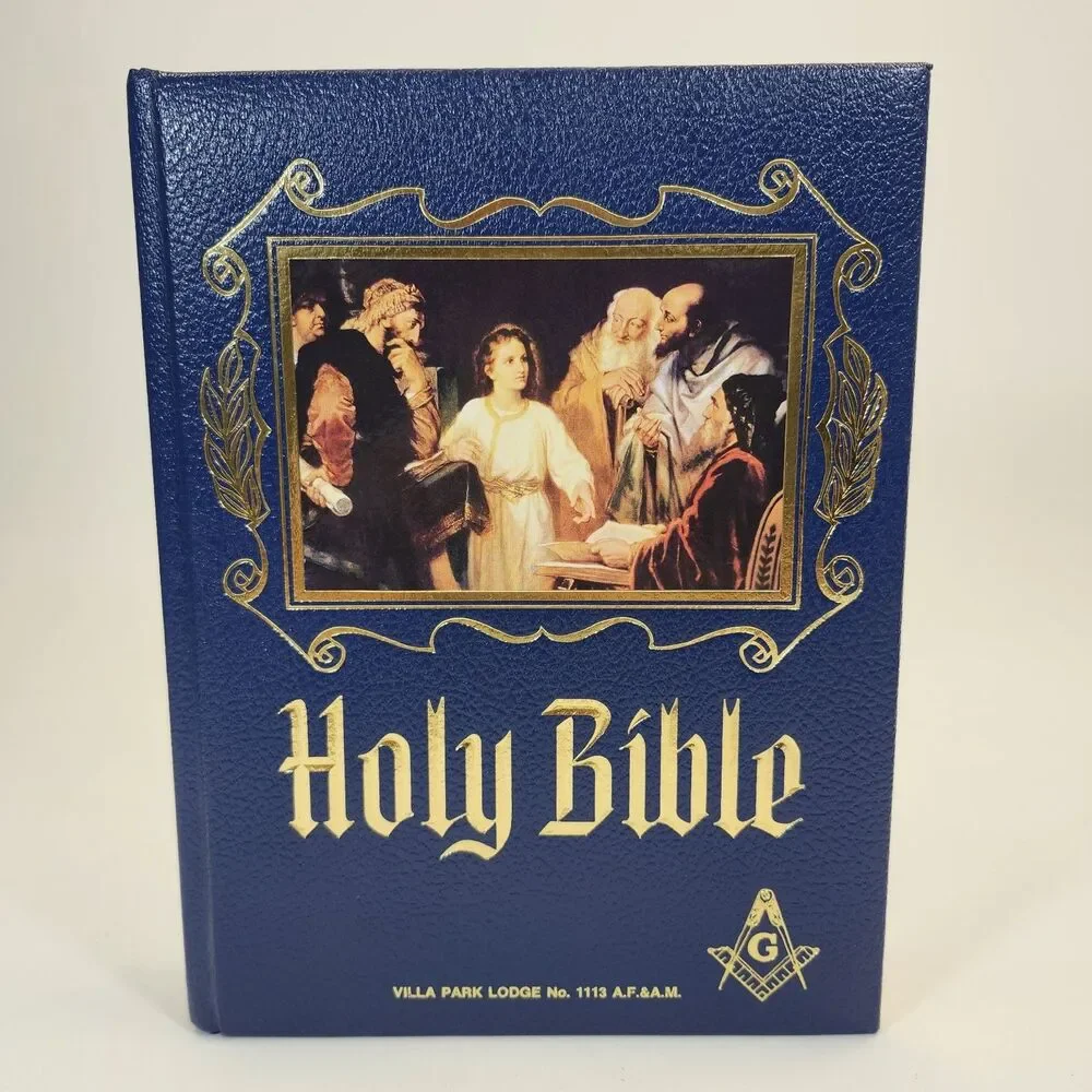 Heirloom Family Holy Bible Masonic Edition 1988 Lodge KJV Red Letter Illinois